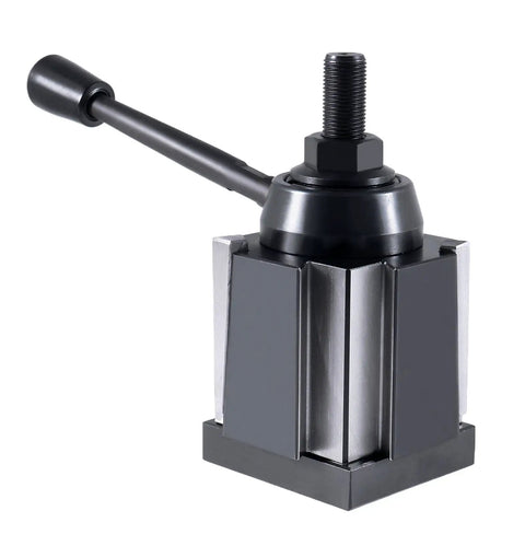 BXA Wedge Quick Change Tool Post For Lathe Swing 10 To 15 Inches, showing lever and wedge design