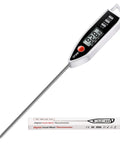 Meat Thermometer Digital Instant Read Thermometer For BBQ Grill Oil Milk Candy Bath Water Deep Fry Candle Temperature Kitchen Cookin Tool With Large Display And 10 Minute Auto Shut Off displayed with 5-inch stainless steel probe and packaging