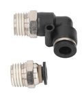 Check Out This Badass Pneumatic Fittings Kit With Push Lock Air Hose Connectors That Crush High Pressure Up To 145Psi For All Your PU PA PE PVC Pipes In Dope Industrial Setups Today, 90-degree fittings