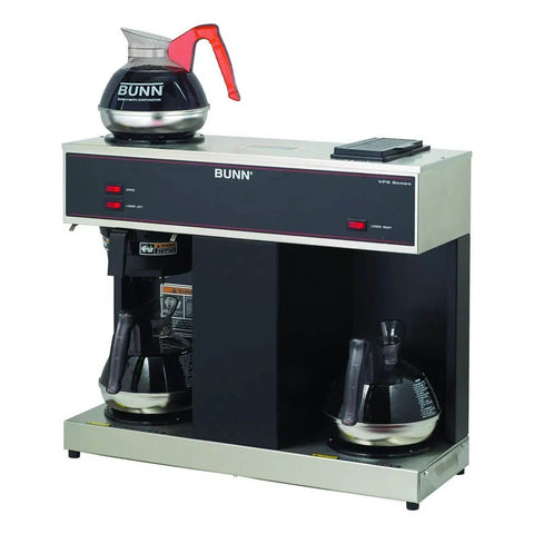 VPS 12 Cup Pourover Commercial Coffee Brewer With Three Warming Stations 120V No Plumbing Required Office Boss Brew Machine