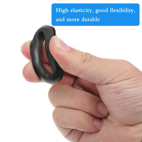 Hand squeezing a 10 Pack Versatile Rubber Grommets 1 Inch ID 25mm Wire Hole Grommets Eyelet Ring Gasket, showcasing elasticity