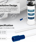 Long 51 Inch Nylon Oil Hose Extension For Pneumatic And Manual Oil Fluid Extractor Pumps, shown with specifications