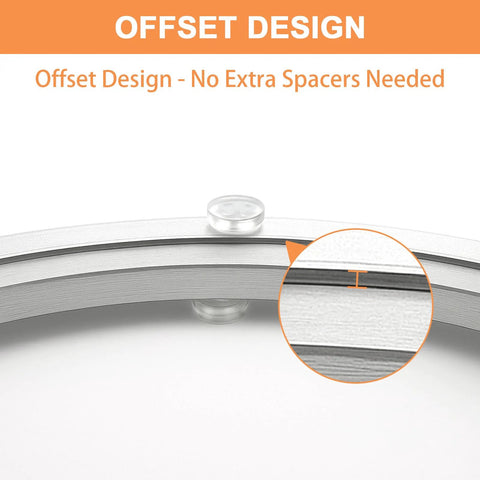 TamBee 12-inch lazy Susan hardware; brushed metal rotating turntable bearing ring with clear plastic knob