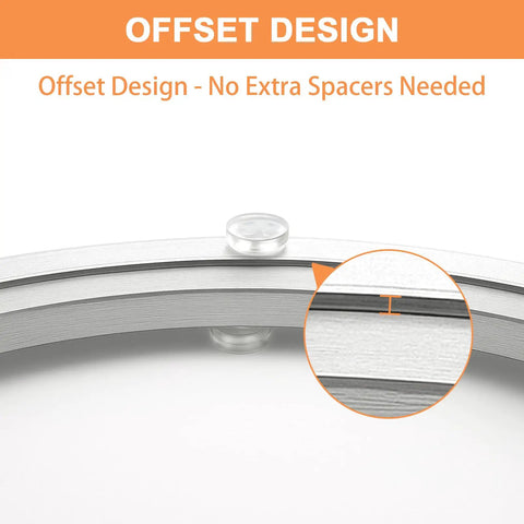 Offset design of 14 Inch Lazy Susan Hardware Aluminum Bearing Kit showing smooth rotating turntable base detail.