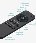 Remote for Dope Flush Mount Ceiling Light With Drum Shade LED Fixture Remote Control Dimmable And Color Temp Adjust