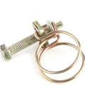 Ten Pieces Stainless Steel Double Wire Hose Clips Adjustable Clamp Set For Water Hose Barb Pipe Fastener Zinc Plated