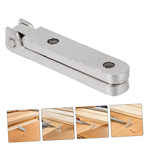 12 Pack Zinc Alloy 90 Degree Folding Hinges For Jewelry Boxes And Small Cabinets, Miniature Wood Cabinet Hardware shown folded and installed view