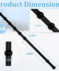 4 Pcs Rubber Guard Straps For Ice Drill Blades, Blade Protectors dimensions with close-up details, 4 units shown