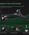 Front Suspension Kit For Honda Accord 2013-2017 And Acura TLX 2015-2020 2.4L Ready To Install Includes 2 Lower Control Arms 2 Ball Joints 2 Sway Bar Links And 4 Tie Rod Ends, black coated lower control arm with ball joint