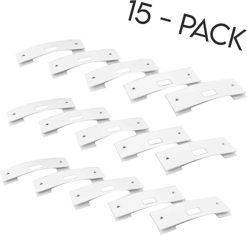 Vertical Blind Repair Clips With Curved Vane Saver For Window Blinds No Fuss Tabs Fix Replacement Slats White 15 Pack
