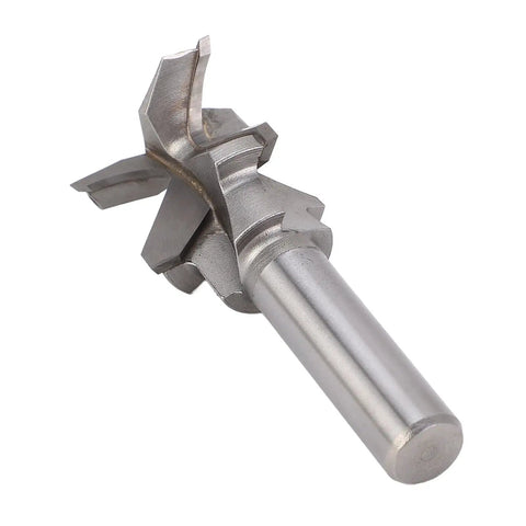 Solid Wood Tongue And Groove Router Bit With 3 Flutes For Perfect Cabinet Making Cuts Featuring Innovative Arc Design and Smooth Double R Corners