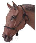 Knotted Rope Halter With Twisted Crown For Training Horses Durable Stiff Poly Nylon Rope Noseband Knots For Extra Control on model