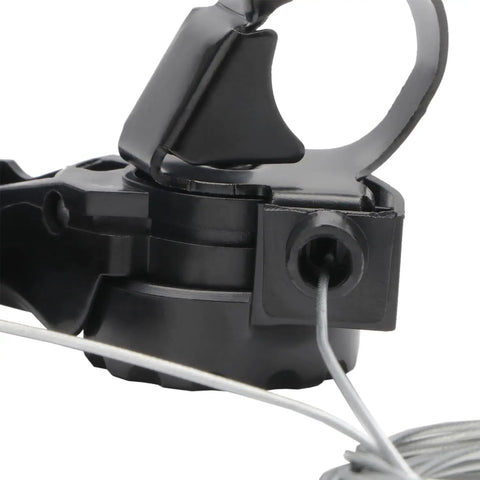 Close-up of a black Pair Of Variable Speed Bicycle Shifters Shift Levers In Black And Silver Tone For Smooth Gear Changes on road bikes.