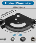 Steering Gear Pinion Gear For Lawn Mower Replacement Fits Cub Cadet LTX LT Series Toro Troy Bilt Craftsman MTD Models dimensions
