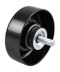 Top Rated LS Drive Serpentine Belt Idler Pulley Replacement For Chevy 4.8L 5.3L 6.0L 6.2L Engines Fits Silverado GMC Sierra angle view with sealed bearings.