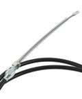 Universal Parking Brake Cable Kit ABS Plastic Emergency Handbrake Cable Assembly with black housing and metal tip.
