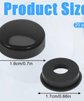 20 Pairs License Plate Screw Caps With Washers, Black Plastic Bolts, Universal Anti Theft Frame Covers