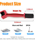 2 Piece Bike And Motorcycle Chain Cleaning Brush Set For Universal Use Heavy Duty Chain Washer Tool With Nylon Bristles