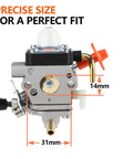 Stihl Trimmer Carburetor Kit For FS90R FS90 FS110R FS100 KM90R KM90 FS100RX FS110 KM110R HT100 HT101 C1Q S174 Carb front view