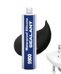 Heavy Duty Waterproof Sealant And Adhesive Glue Providing All Weather Protection For Multi Material Joint Sealing With Polymer Formula That Locks In Tight And Stays Rock Solid, 9900 sealant tube with black silicone.