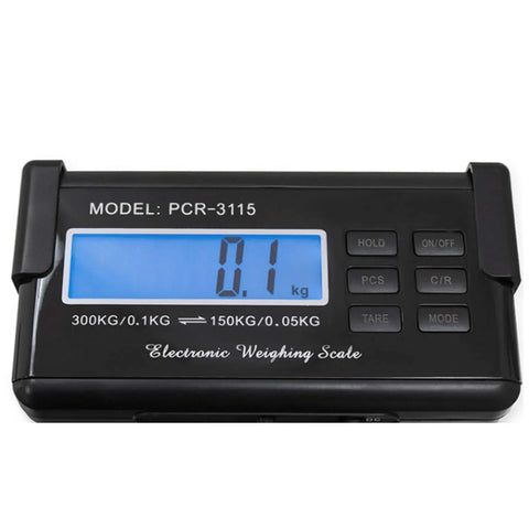 Built Like A Rock Heavy Duty Pet Scale Designed For Big Dogs And Livestock With Stainless Steel Platform And Snappy LCD Screen - electronic display showing weight in kg
