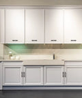 Dope 30 Pack 6 Inch Matte Black Cabinet Pulls With Round Base For Kitchen Cabinets And Cupboards on white cabinets