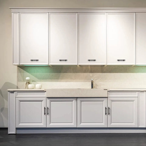 Dope 30 Pack 6 Inch Matte Black Cabinet Pulls With Round Base For Kitchen Cabinets And Cupboards on white cabinets