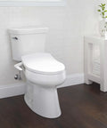 1.28 GPF Toilet Tank Only White With Left-Hand Chrome Trip Lever in modern bathroom setup