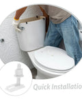 2 Pack Toilet Seat Mounting Bolts And Nuts With Quick Release Plastic Screws For Bidet Toilet Seat Fixing in use on toilet