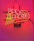 Back To The Arcade Neon Sign 17 By 14 Inch Bright Glass Tube Lamps Handmade For Bar Pub Man Cave Beer Lovers Decor 110 240 Volt Worldwide Power Cord Included
