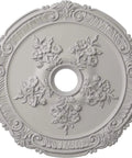 Attica Rose Ceiling Medallion Ultra Pure White, 26 Inch Outer Diameter featuring floral pattern and central opening