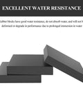 Heavy Duty Rubber Dampening Block Set 4 Piece Shock Absorbing Pads For Heavy Equipment 100x100x8mm 100x100x12mm 100x100x15mm Vibration Isolation And Noise Reduction For Indoor And Outdoor Use, water-resistant blocks