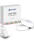 Top Tier Thermal Label Maker Tape 12mm By 40mm Legit Strong Grip White Refill Rolls 160 Labels Each Roll packaging and rolls displayed.
