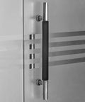 2 Pack Zippered Door Handle Covers For Commercial Doors, 11.5 Inch Length, black neoprene handle cover on glass door grip