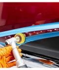 Check Out This Awesome 1 Inch Sanding Discs Kit with Pad Set For Rotary Tool Featuring Peel Switch Backing Plus Dust Venting Holes And Uniform Scratch Finish For Super Clean Work In Just Seconds, applying disc on a car edge.