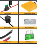 Battery Adapter For RC Toys And Projects With Switch Terminals Fuse Holder 30A Fuses And 12AWG Wire Heat Resistant ABS Converter