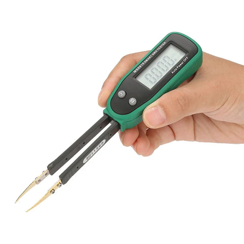 Handheld SMD Tester And Digital Multimeter For Electronics Work, Measures Resistance And Capacitance, Portable Battery-Powered SMD Meter