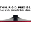 Side view of 7 Inch Hook And Loop Backing Pad For Angle Grinders And Polishers Pro Grade Rigid Low Profile Sanding Pad 5/8-11 Thread