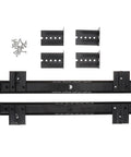 Rugged Heavy Duty Side Mounted Ball Bearing Drawer Slides One Pair, cold rolled steel guide rail with brackets and screws.