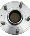 Heavy Duty Rear Wheel Hub And Bearing Assembly Pair With Abs Sensor Chevy Cruze Bolt Ev Volt 2011 To 2019 top view showing metal finish.