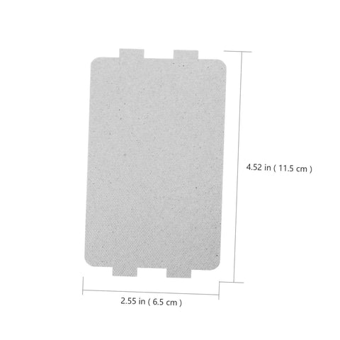 10 Piece Microwave Mica Sheets Set For Replacement Mica Plates Heat Resistant Insulation product dimensions shown