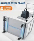 Beefed Up Heavy Duty 36x24 Inch Steel Panel Cart 2 In 1 Industrial Platform Truck With 2200 Lbs Capacity Drywall Dolly shown disassembled