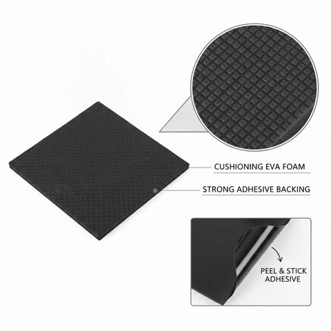 Self Adhesive EVA Furniture Leg Pads For Floor Protection Cushioned Glides For Hardwood And Tile with adhesive backing detail