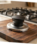 Upgrade Your Kitchen Game With This Stainless Steel Whistling Kettle Lid Knob Replacement Kit That Boils Over Spills Stop Loud And Is Super Easy To Install For Pros Or Home Use black knob on stainless steel kettle lid