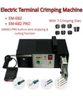 Heavy Duty Electric Terminal Crimping Machine Gets The Job Done Right With Seven Quick Swap Dies And Lightning Fast Motor for secure wire connections.