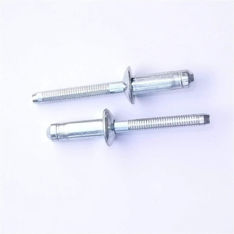 Heavy Duty Carbon Steel Blind Rivet Set, 6.4 by 14.5 mm, metal fasteners for secure joints, industrial grade connectors.