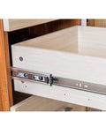 Rock Solid Steel Ball Bearing Drawer Slide Silent Telescopic Rail With Slick Glide Action Heavy Duty Cabinet Runner Pair installed in cabinet.