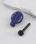 Lockout Lever Kit For SR Suntour XCT And XCM Forks Quick Lock On Climbs And Descents With Dialed Precision, blue finish on white surface