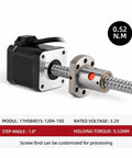 Rock Solid 17 Nema Stepper Motor With SFU1204 Ball Screw Assembly showing torque specs and design for CNC Engraving Machine.