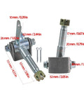 Close-up of steering components for Dope 29 Inch Go Kart Rear Live Axle Kit With 13x5.00-6 Tubeless Wheels And Tires.